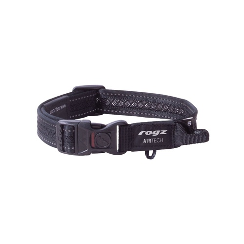 Rogz AirTech Classic Reflective Pet Dog Collar Nightsky Black Medium