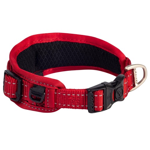 Rogz Classic Reflective Dog Collar Padded Red Large