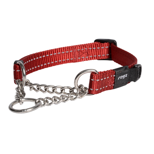 Rogz Control Obedience Non-Slip Dog Collar Red Medium