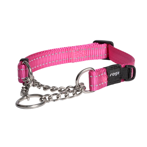 Rogz Control Obedience Non-Slip Dog Collar Pink Medium
