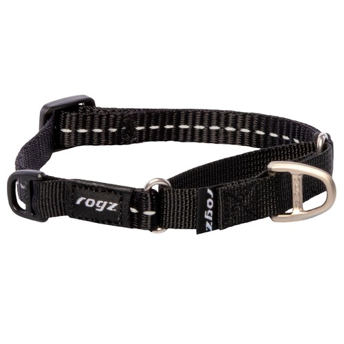 Rogz Control Non-Slip Dog Safety Collar Web Black Small
