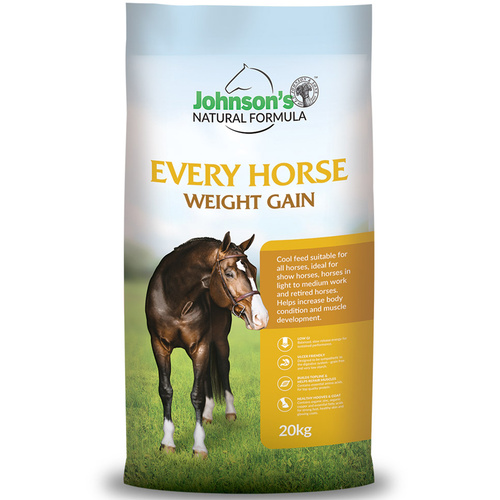 Johnsons Every Horse Weight Gain Natural Formula Complete Feed 20kg 