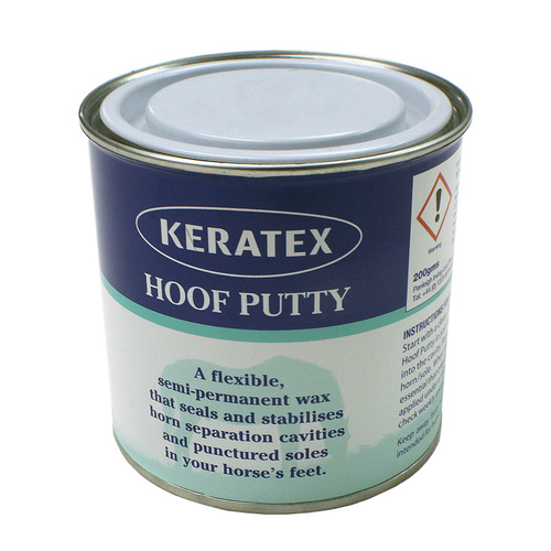 Keratex Hoof Putty Flexible Semi-Permanent Wax in Horses Feet 200g