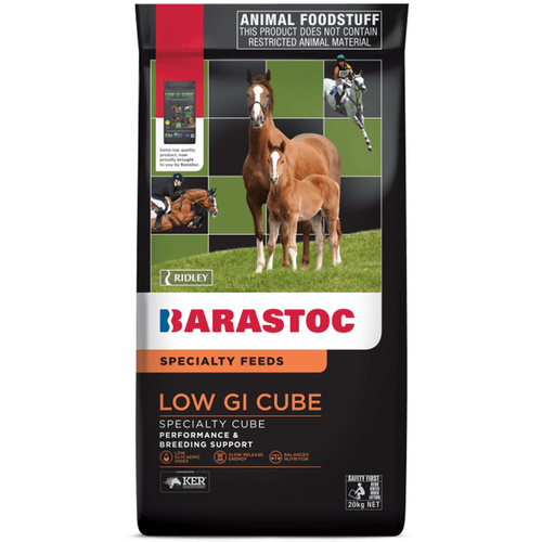 Barastoc KER Low Gi Low Glycemic Horse Feeds Stud Cube 20kg 