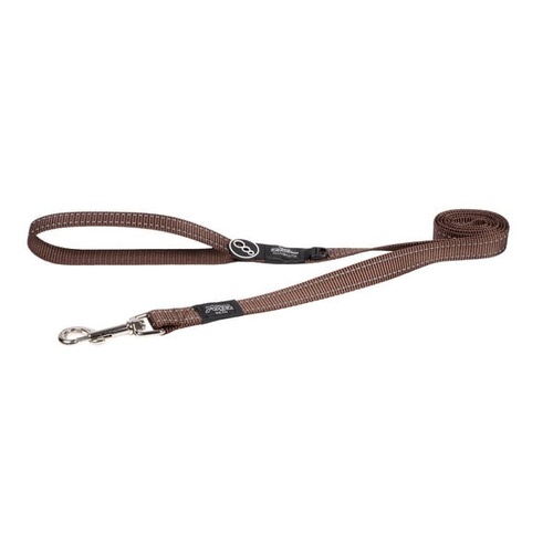 Rogz Utility Classic Reflective Durable Pet Dog Lead Brown Large