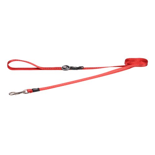 Rogz Classic Reflective Dog Safety Lead Red Small