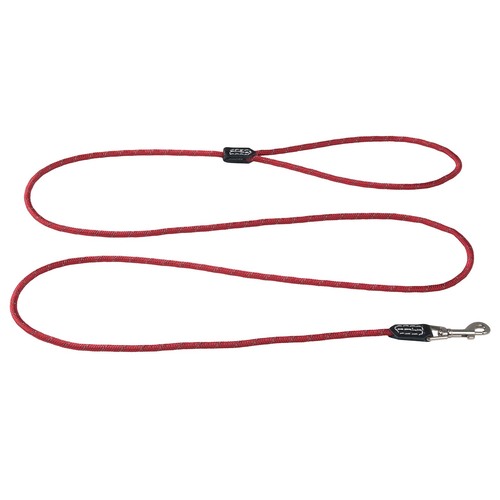 Rogz Classic Rope Genuine Leather Cuffs Dog Lead Red Small (OB*)