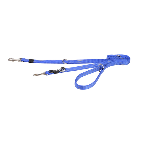 Rogz Multi-Lead Stop-Pull Reflective Dog Lead Blue Medium