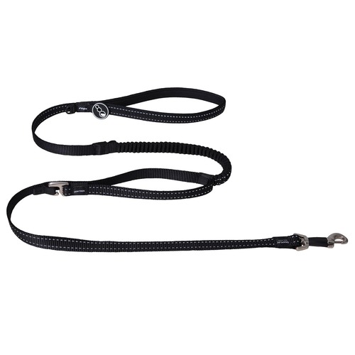 Rogz Control Shock Absorbing Bungee Dog Lead Black Medium