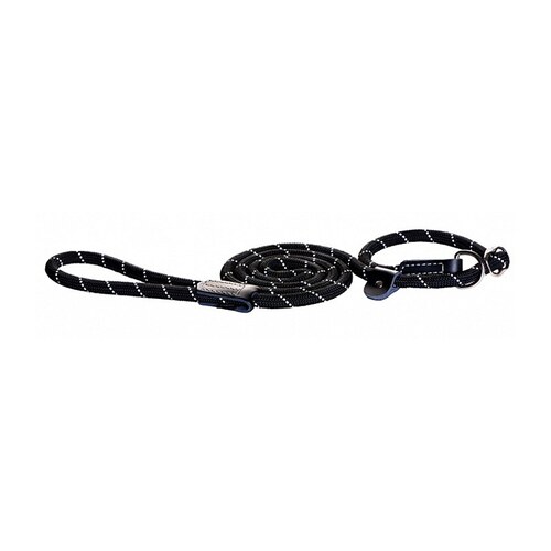 Rogz Classic Moxon Rope Dog Lead Black 1.8m x 12mm