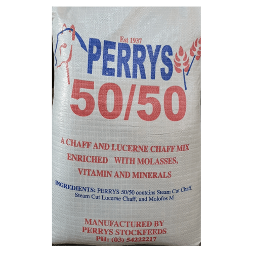 Perrys 50/50 Chaff & Lucerne Chaff Mix with Molasses for Horses 20kg