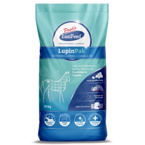 Prydes Lupinpak Extruded Lupins + Canola Oil Horse Feed Supplement 20kg