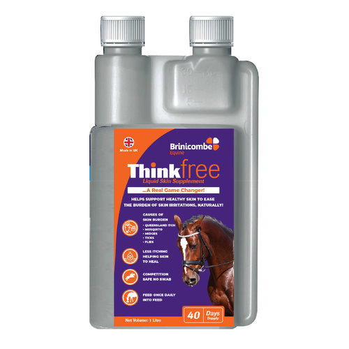Think Free Liquid Skin Health Supplement for Horses & Ponies 1L
