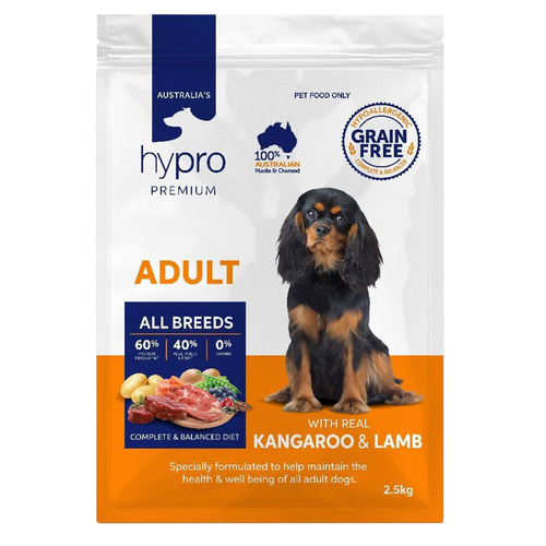 Hypro Premium Adult All Breeds Dry Dog Food Kangaroo & Lamb 2.5kg