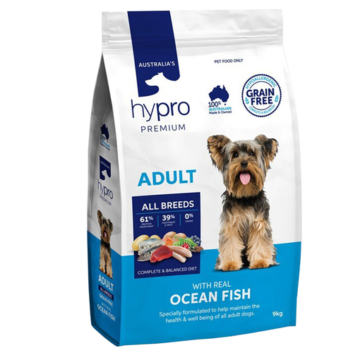 Hypro Premium Adult All Breeds Dry Dog Food Ocean Fish 9kg