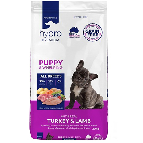 Hypro Premium Puppy All Breeds Dry Dog Food Real Turkey & Lamb 20kg
