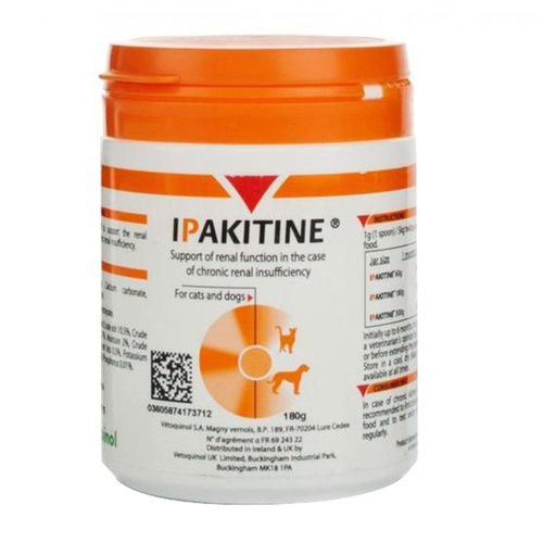 Ipakitine Calcium Supplement for Chronic Renal Failure in Cats & Dogs 180g