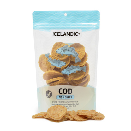 Icelandic+ Cod Fish Chips Pure Fish Crunchy Treats for Dogs 70g