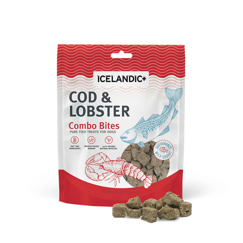 Icelandic+ Cod & Lobster Combo Bites Pure Fish Treats for Dogs 85g