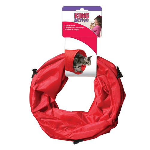 KONG Cat PlaySpaces Tunnel Red Toy