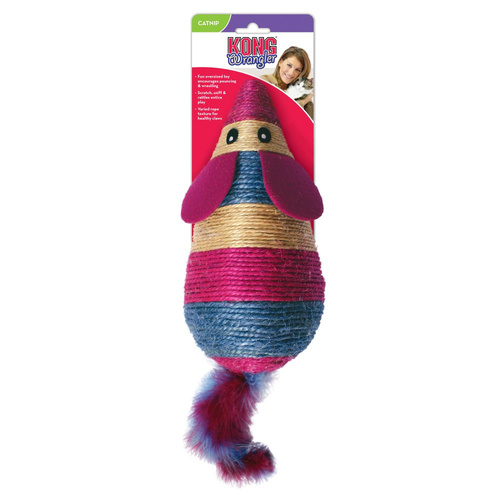 KONG Cat Wrangler Scratch Mouse Toy