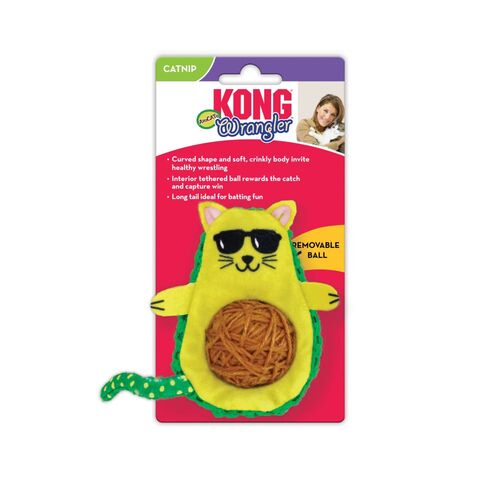 KONG Cat Wrangler Avocato Toy Green