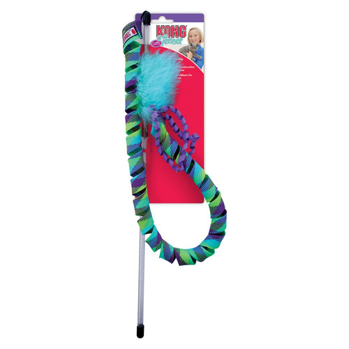 KONG Cat Curlz Teaser Toy Blue