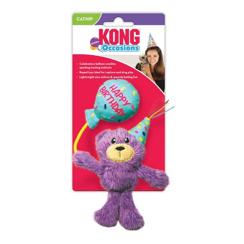 KONG Cat Occasions Birthday Teddy Toy