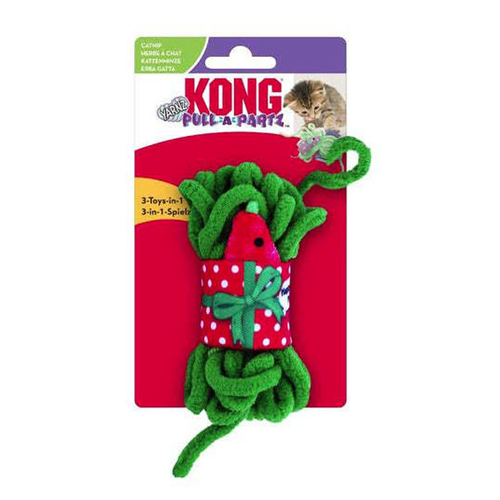 KONG Cat Holiday Pull-A-Partz Yarnz Toy Assorted