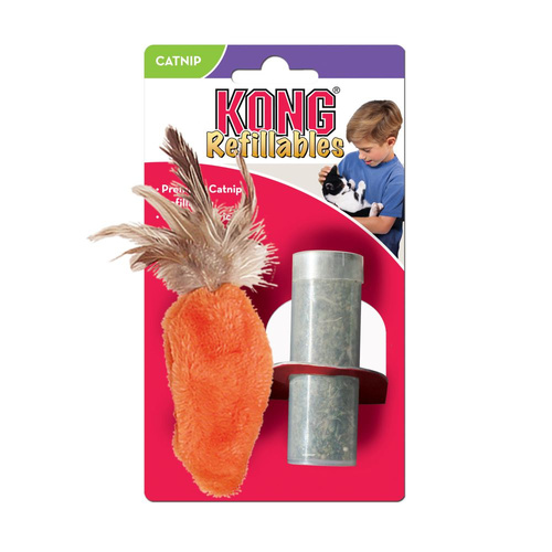 KONG Cat Refillables Carrot Toy Orange