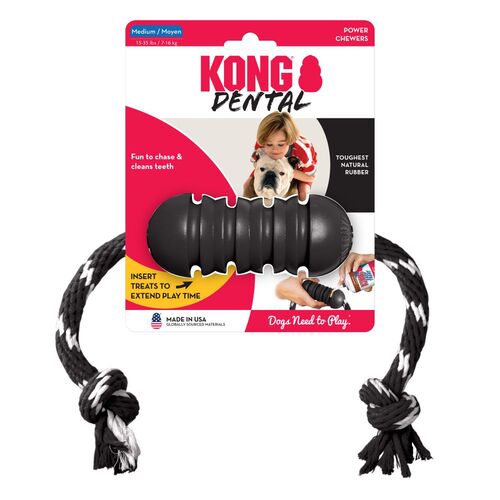 KONG® Dog Extreme Dental w/ Rope Toy Medium