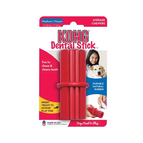 KONG Dog Dental Stick™ Toy Red Medium 