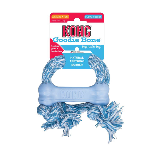 KONG Puppy Goodie Bone™ with Rope Toy Assorted XS
