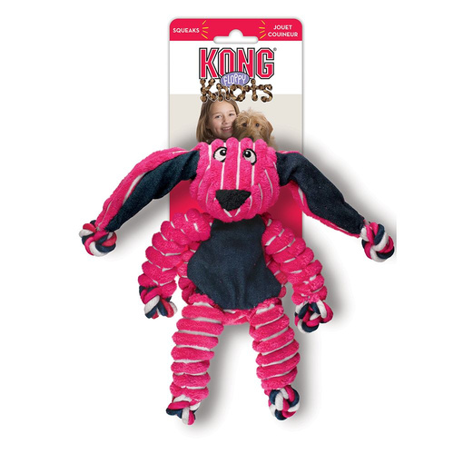 KONG Dog Floppy Knots Bunny Toy Pink Medium Large 
