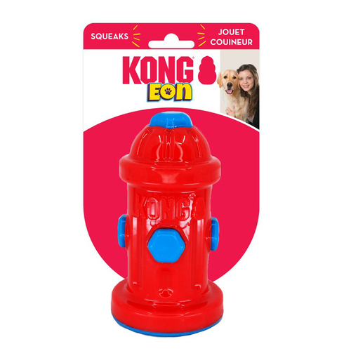 KONG Dog Eon Fire Hydrant Toy Red Blue Large