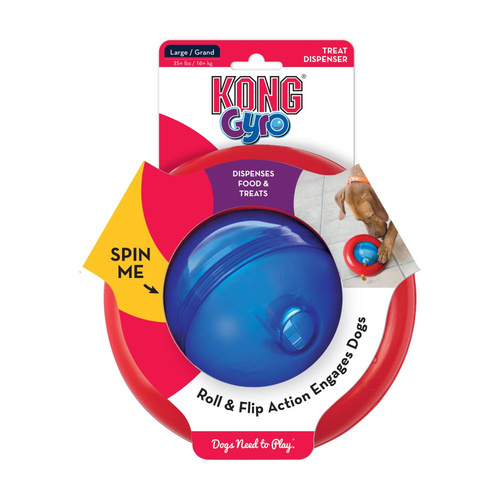 KONG Dog Gyro Toy Red Blue Large 