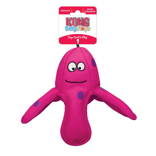 KONG Dog Belly Flops™ Octopus Toy Pink Medium