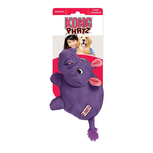 KONG Dog Phatz™ Hippo Toy Purple Small 