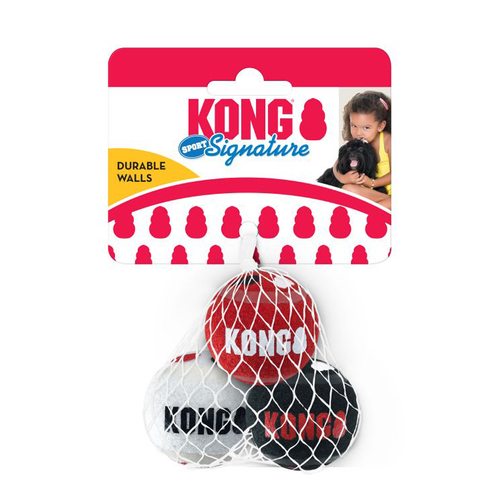 KONG Dog Signature Sport Balls Assorted 3pk XS