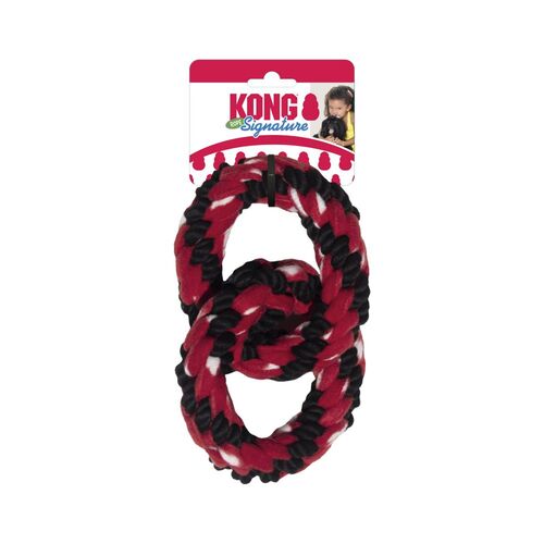 KONG Dog Signature Rope Double Ring Tug Toy