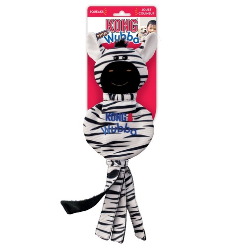KONG Dog Wubba No Stuff Zebra Toy Large