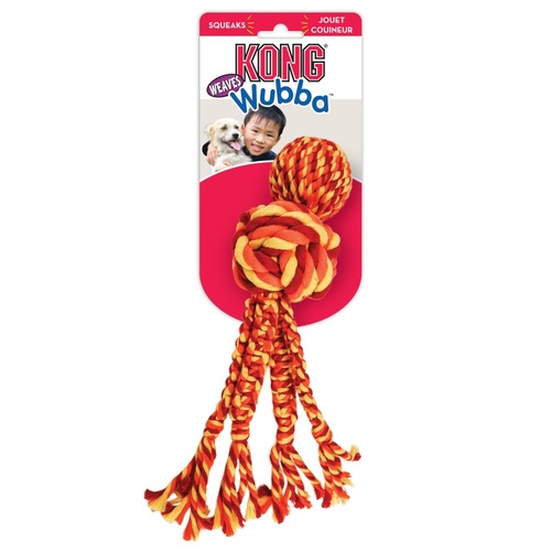 KONG Dog Wubba™ Weaves with Rope Toy Small