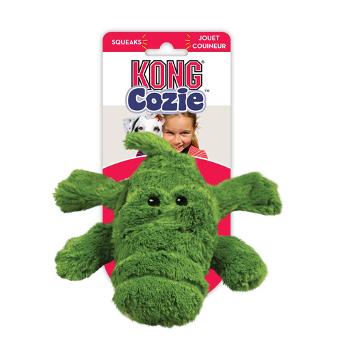 KONG Dog Cozie™ Ali Alligator Toy Green Small 