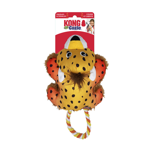 KONG Dog Cozie Tuggz Cheetah Toy Small/Medium