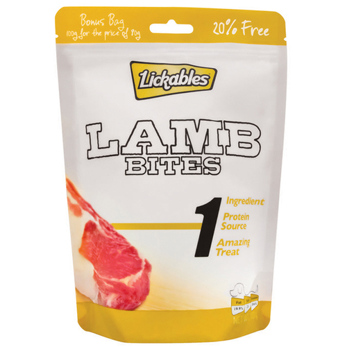 Lickables 1 Natural Lamb Bites Dog Snack Chew Treats 100g 