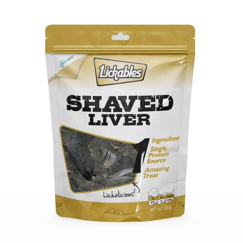 Lickables Shaved Liver Natural Dog Chew Treats 80g