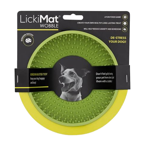 LickiMat Wobble Boredom Buster Slow Feeder Dog Bowl Light Green