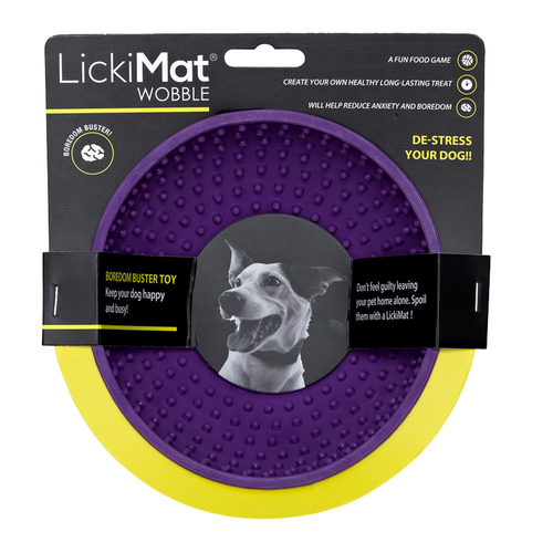 LickiMat Wobble Boredom Buster Slow Feeder Dog Bowl Purple