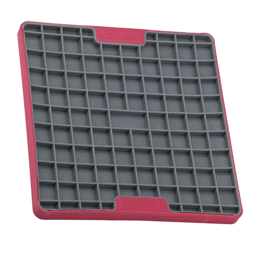 LickiMat Tuff Playdate Boredom Buster Dogs & Cats Slow Feeder Mat Red