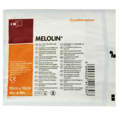 Melolin Low Adherent Absorbent Sterile Dressing 10cm x 10cm Each 